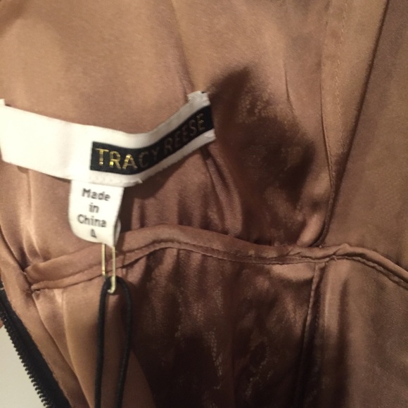 SOLD Tracy Reese Metallic Lace Midi Dress - Picture 5 of 6